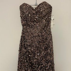 Scala Strapless Sequin Cocktail Dress sz 0